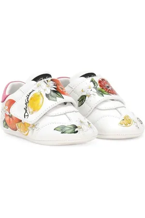 Dolce & Gabbana Sneakers i læder med grafisk tryk