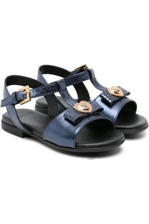 VERSACE Laminerede sandaler med Medusa-plade