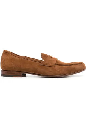 LIDFORT Loafers i ruskind med rund snude