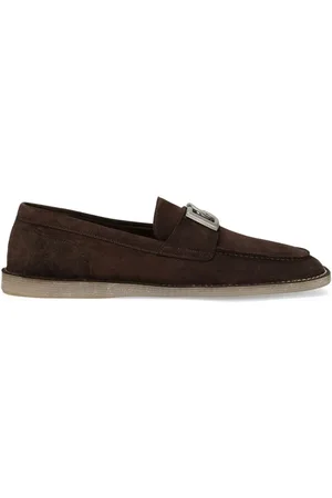 Dolce & Gabbana Loafers i ruskind med logoplade