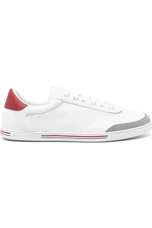 Dolce & Gabbana Sneakers i læder med stribedetalje