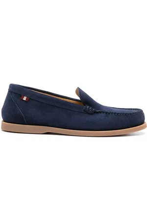 Bally Loafers i læder med grosgrain-rem