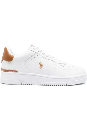 Ralph Lauren Polo Pony-broderede sneakers i læder
