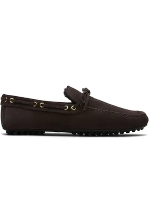 CAR SHOE Loafers i ruskind med pelsfor