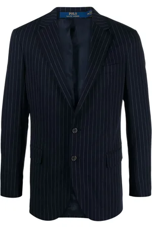Ralph Lauren Nålestribet blazer med logomærke