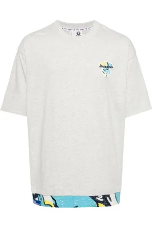 A Bathing Ape T-shirt med broderet logo og grafisk tryk