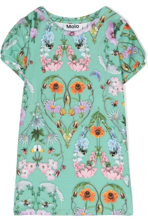 Molo T-shirt med botanisk tryk