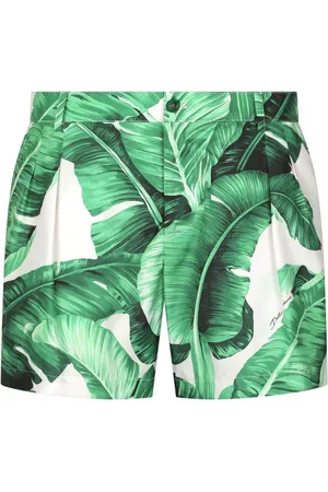 Dolce & Gabbana Badeshorts med bananblad-tryk