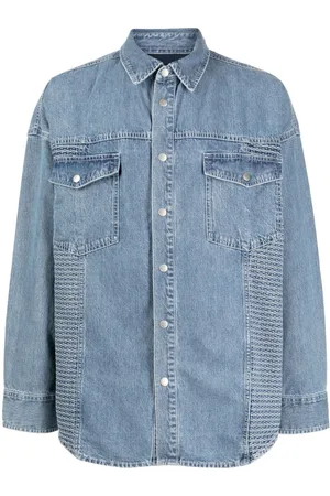 FIVE CM Denimskjorte med klassisk krave