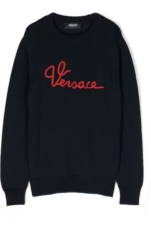 VERSACE Trøje med Marine-logo