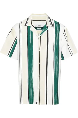 Lanvin Stribet skjorte med broderet logo