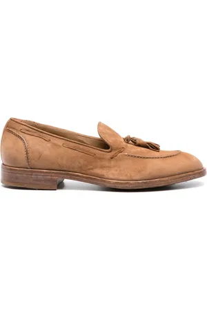 Moma Loafers i ruskind med kvastdetalje