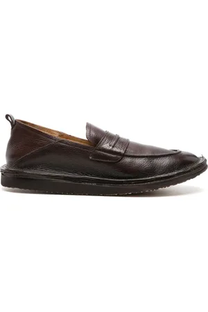 Moma Loafers i grynet læder
