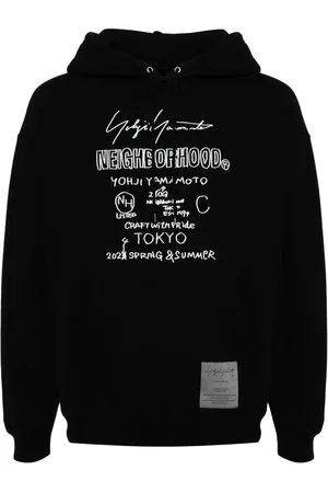 YOHJI YAMAMOTO Hættetrøje med logotryk