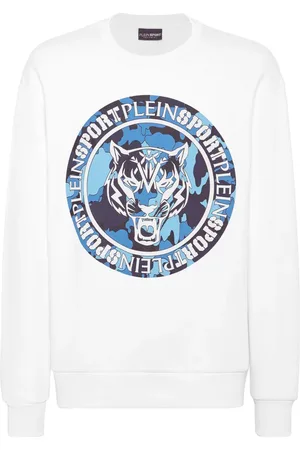 Philipp Plein Sweatshirt med tigertryk og kamuflage