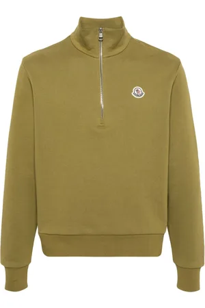 Moncler Bomulds-sweatshirt med logo-applikation