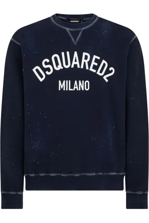 Dsquared2 Sweatshirt med slitageeffekt og logotryk