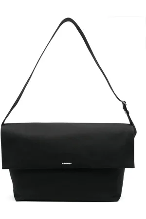 Jil Sander Vævet skuldertaske med logotryk