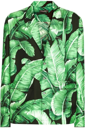 Dolce & Gabbana Silkeskjorte med bladtryk