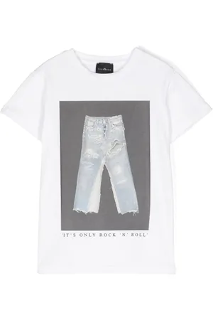 John Richmond T-shirt med jeans-tryk