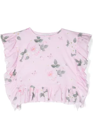 MONNALISA Top i bomuld med blomstertryk