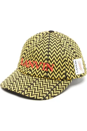 Lanvin Chevron-vævet kasket med broderet logo
