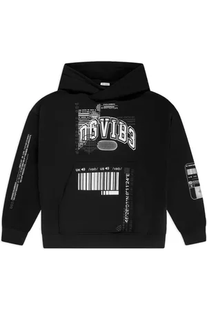 Dolce & Gabbana Hættetrøje i bomuld med DG Vibe-tryk