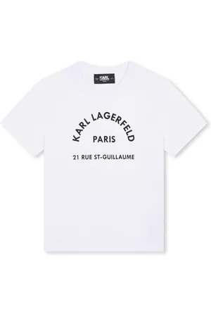Karl Lagerfeld T-shirt med rund hals og logotryk