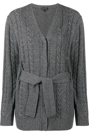 Cashmere In Love Kabelstrikket cardigan i kashmirblanding
