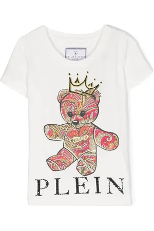 Philipp Plein T-shirt med krystaludsmykning