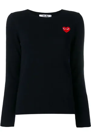 Comme des Garçons Sweater med hjerteapplikation