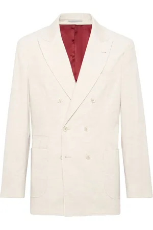 Brunello Cucinelli Dobbeltradet fløjlsblazer