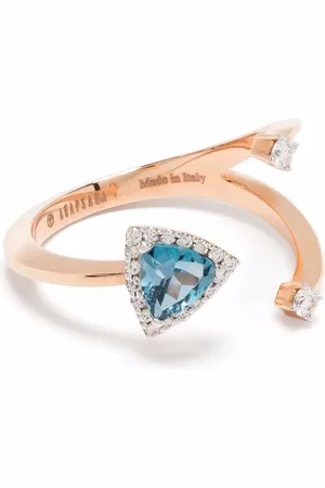 ANAPSARA Micro diamantring i 18 karat rosaguld med topas