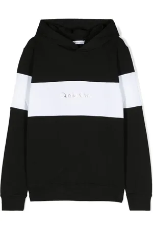 Calvin Klein Hættetrøje med folie-logotryk og paneler