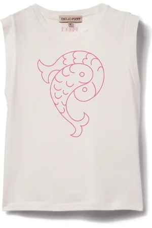 PUCCI Junior T-shirt med Pesci-tryk