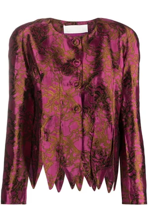 Destree Blomstret Wade jakke i jacquard