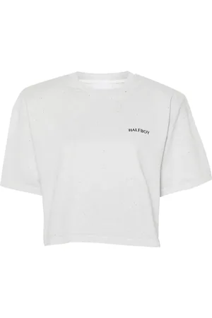 Halfboy T-shirt med slitageeffekt