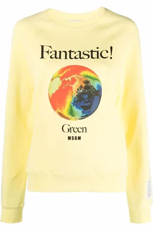 Msgm Fantastic sweatshirt med rund hals og logotryk