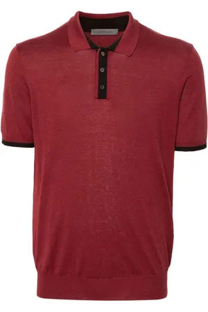 corneliani Polo med stribet kant