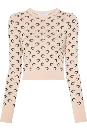 Marine Serre Sweater i jacquard med halvmåne