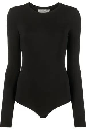 Maison Margiela Langærmet bodysuit med rund hals