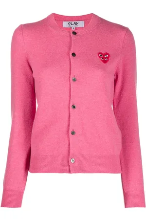 Comme des Garçons Cardigan med overlappet hjerte