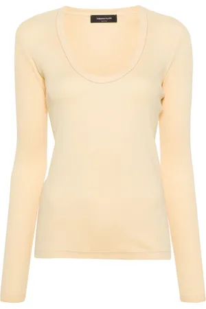 Fabiana Filippi Ribbet T-shirt med perledetalje