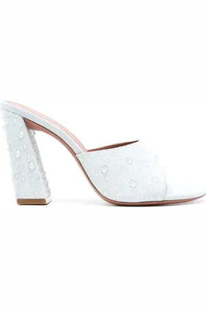 Amina Muaddi 95 mm Brigitte Clear Crystal sandaler