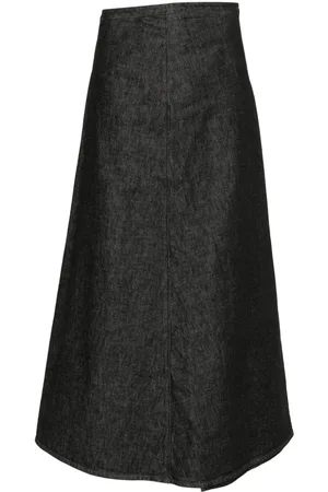 YOHJI YAMAMOTO Nederdel med A-snit og plisseret detalje