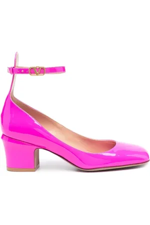 VALENTINO GARAVANI Tan-Go 60mm pumps med plateau i lakeret læder