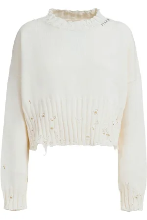 Marni Cropped trøje med slitageeffekt