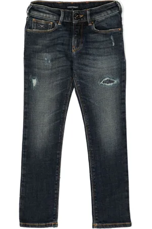 Emporio Armani Jeans med lige ben og slitageeffekt