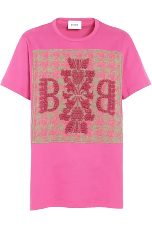 Barrie T-shirt med houndstooth-mønster og B-logo