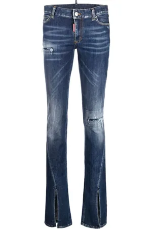 Dsquared2 Skinny-jeans med slitageeffekt og slids